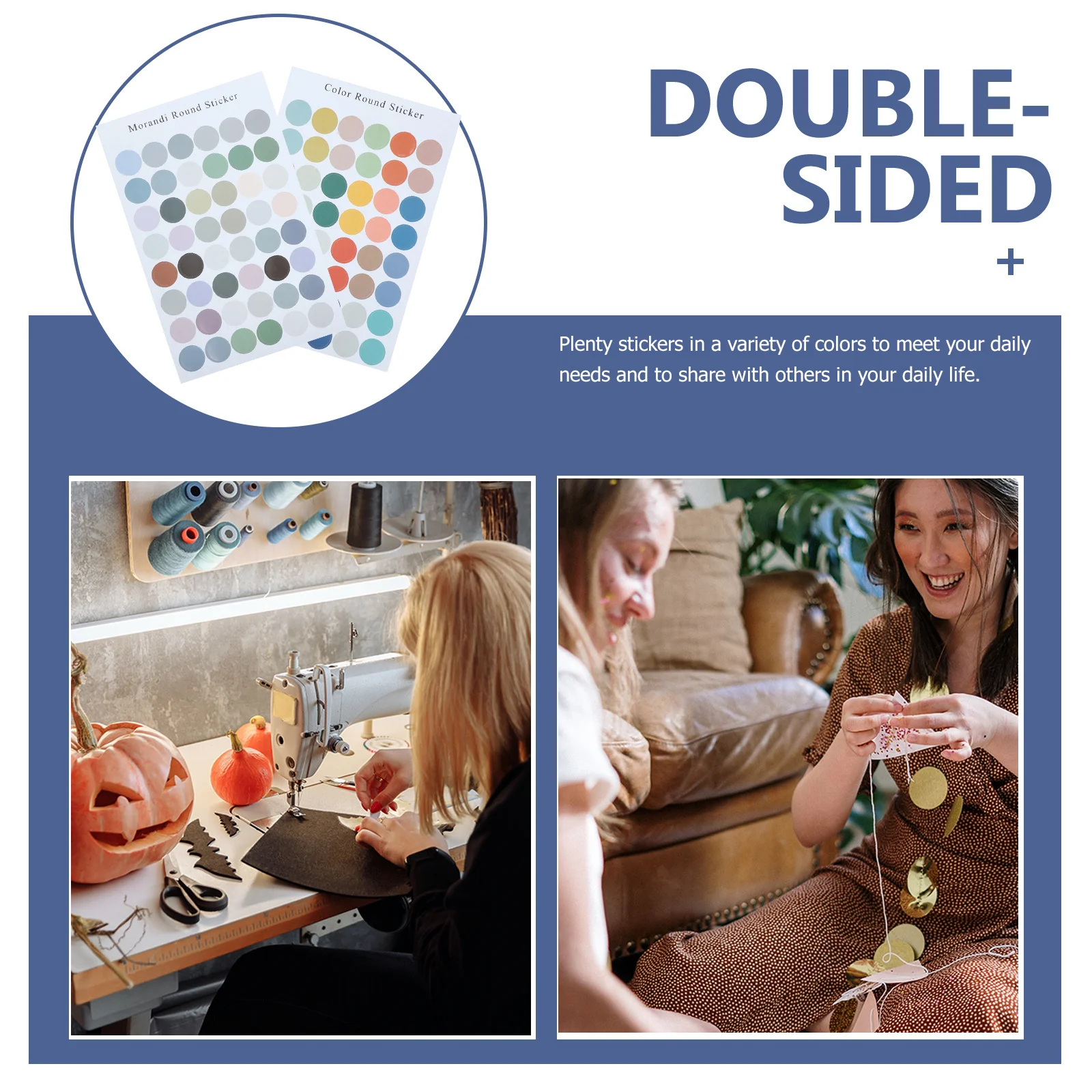 8 vellen ronde gekleurde puntstickers cirkeletiketten zelfklevende afdichtingsstickers voor kantoor thuisorganisatie en sorteren