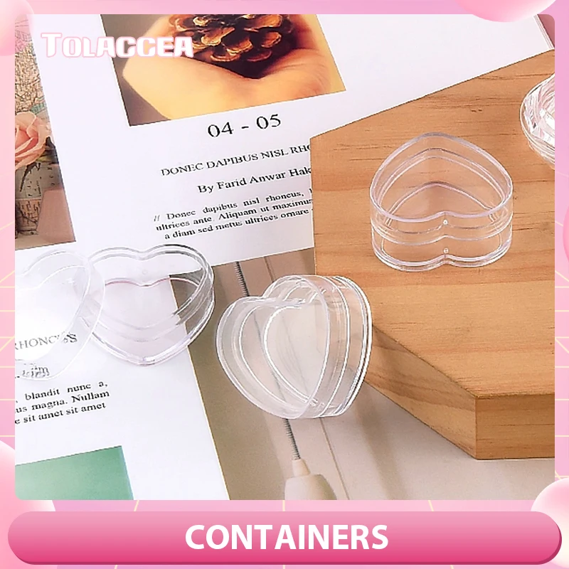 

1/10/30PCS Plastic Heart Shape Empty Bottle Cosmetic Jar Lip Balm Cream Pot Protable Container for Cosmetics Refillable Bottles