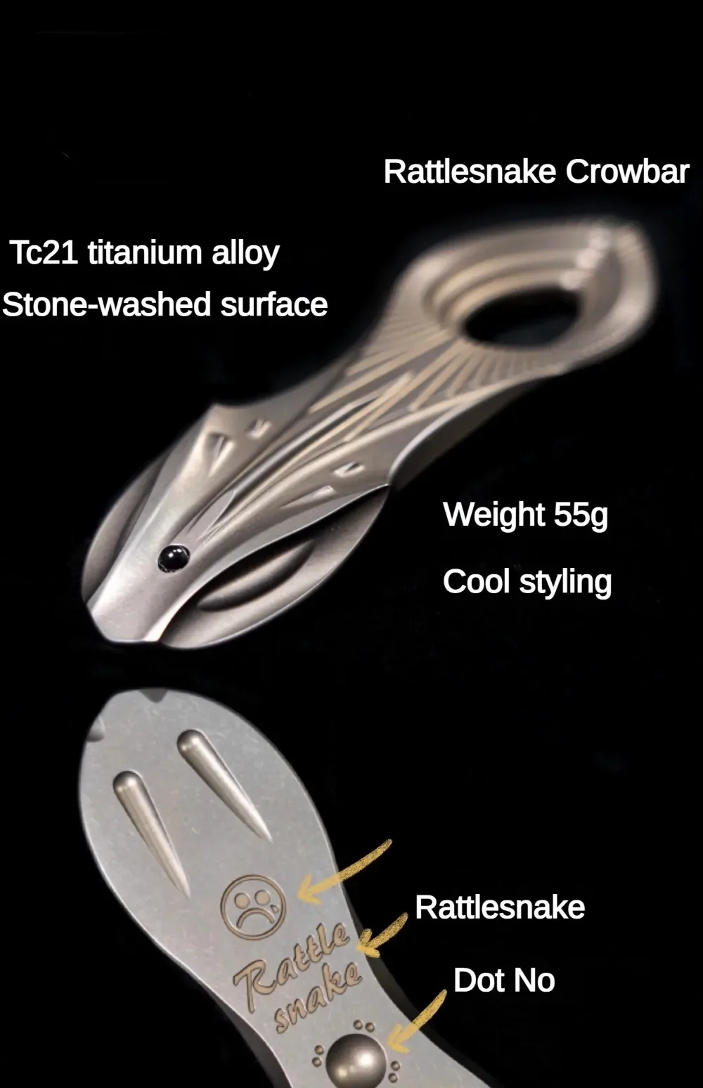 Fidget Spinner TC21 alliage de titane EDC corps complet rond outil en métal adulte bureau divertissement soulagement du Stress jouet garçon jouet