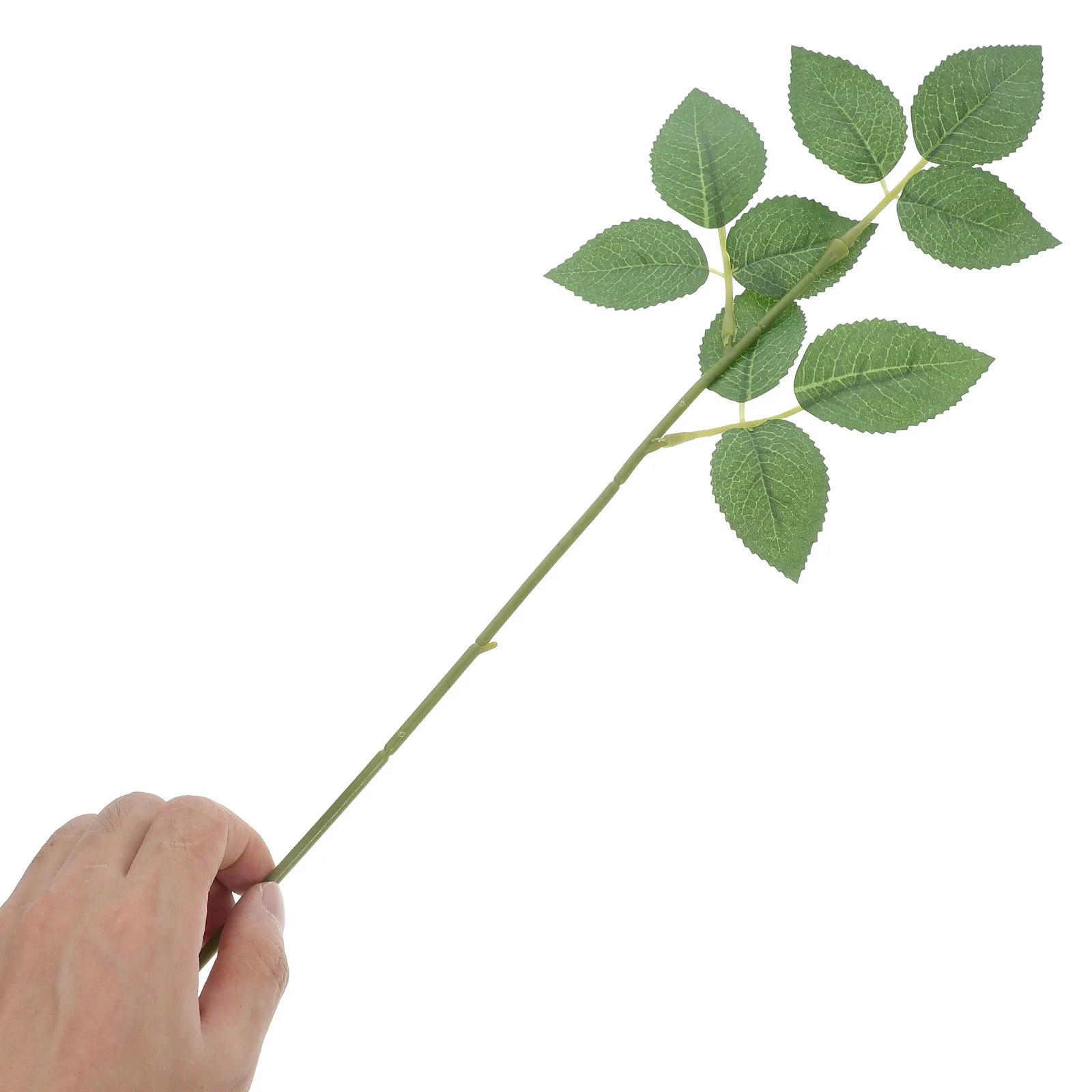 10 قطعة ينبع الورد الاصطناعي سلك الأزهار مع أوراق دائم عالية محاكاة الأزهار ينبع للزهور الحرفية الزفاف العروة #6