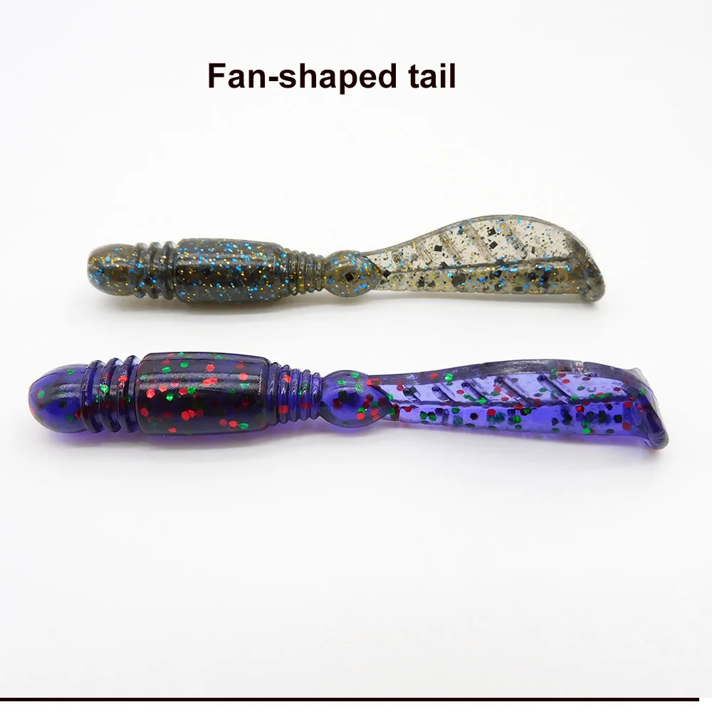 ESFISHING Fishing Lure TIG Shad 10pcs 70mm 2.6g Soft Lure leurre souple shad Pesca Jerkbait Pike Trout Carp Fishing Tackle