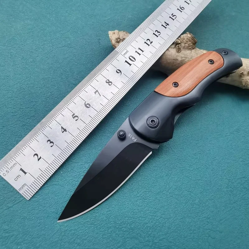 

Уличный складной нож, портативный острый и прочный походный нож для самообороны, деревянная ручка, нож для выживания, резки костей, фруктовый нож