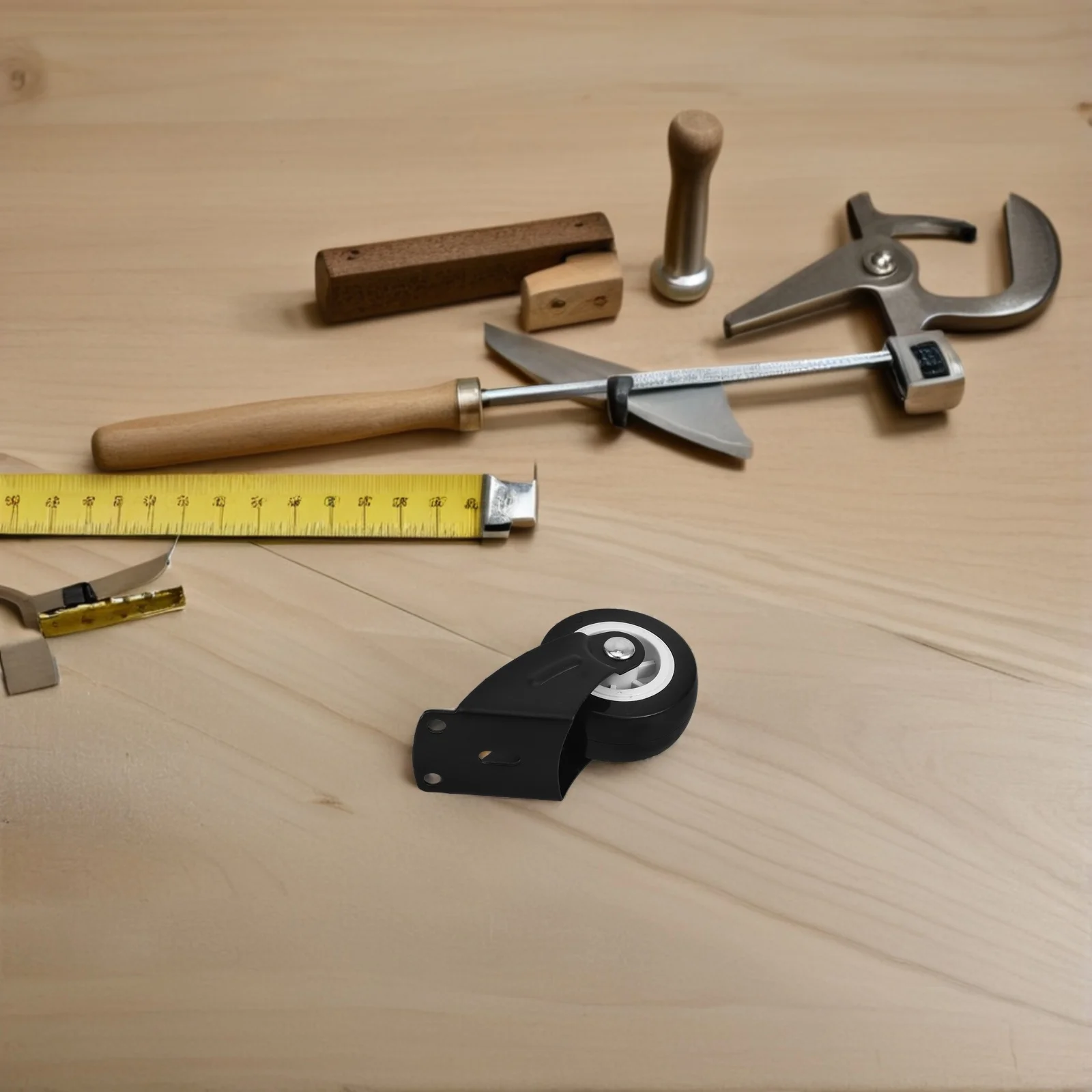 مجموعة أجهزة الباب المنزلق مكونة من 4 بكرات معدنية لخزانة الملابس والأثاث وبكرة الأرضية تدعم سهلة التركيب وتدوم طويلاً #6