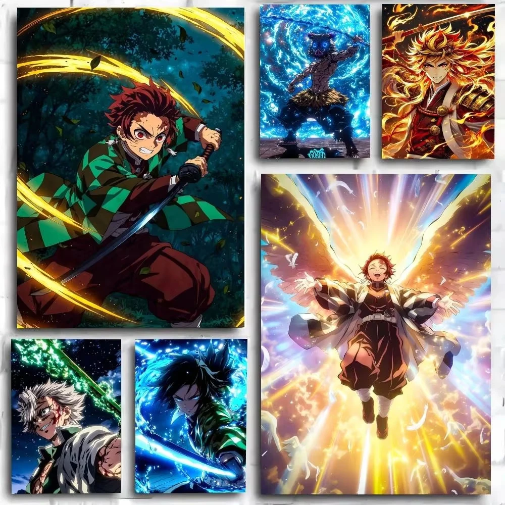 

Цифровая картина маслом по номерам, японское аниме, краска «Убийца демонов» с номерами, домашний декор, настенное искусство, идеальный подарок без рамки