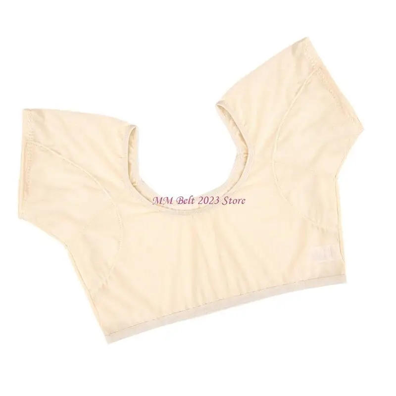 49ME Under Armpits Anti Sweat Short Sleeve Mesh Shirt Underarm Sweat Vest for Women