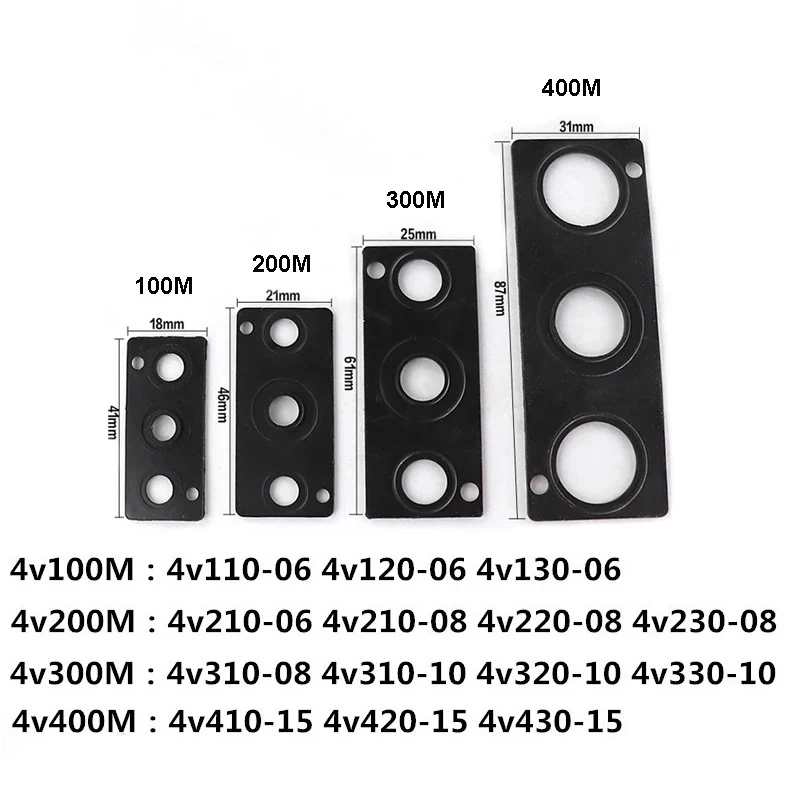 5pcs/lot  Pneumatic Airtac Manifold Base Metal Block Cover Blind Plate End Cap Seal Plug Gasket P-100M/200M/300M 200MR2 4V210 08