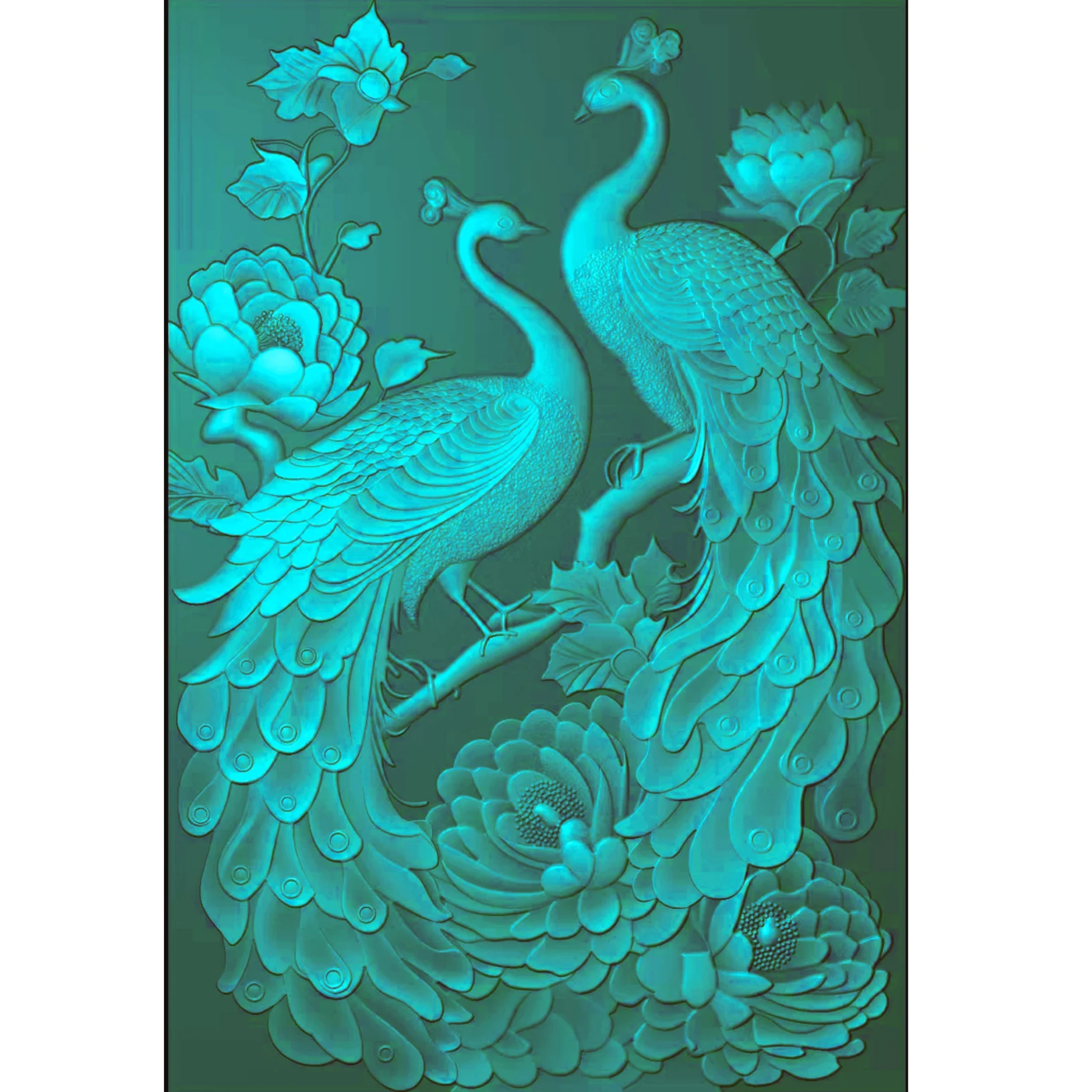 Exquisite Relief: Flowers and Birds complement each other 