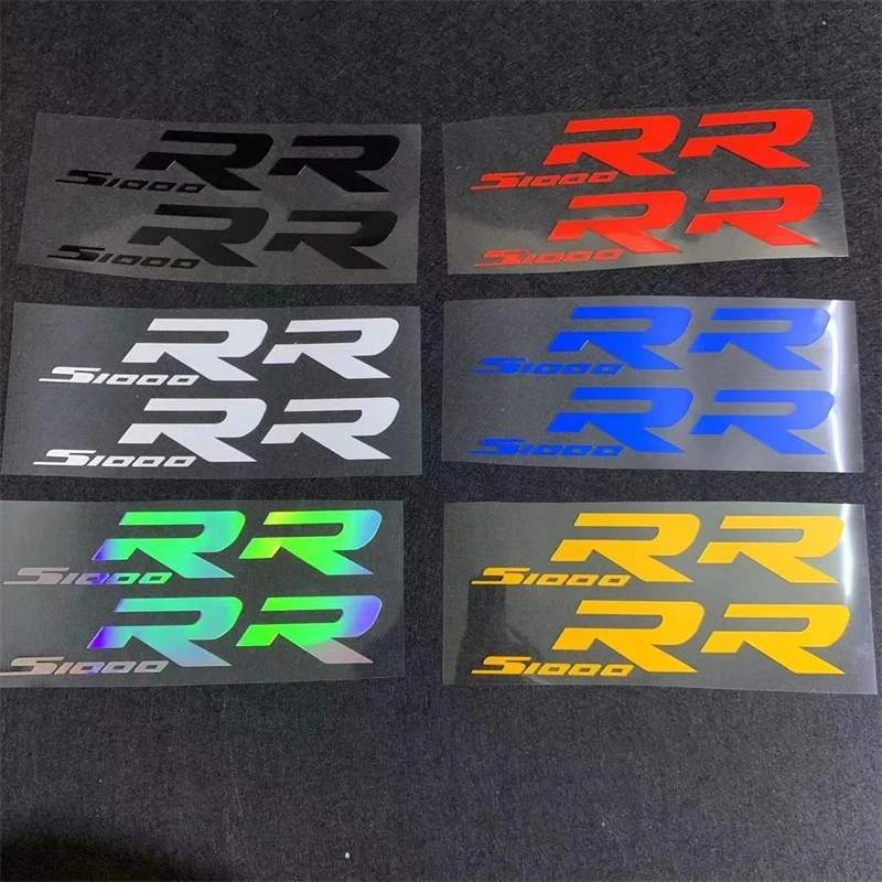 2pcs Motorcycle Refit Personalized Sticker Decorative Colorful Laser Reflective Waterproof Decals for BMW S1000RR