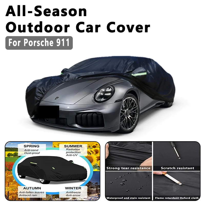 

Outdoor Car Cover Waterproof Dustproof UV Sun Protection, Full Car Protector Exterior Accessory For Porsche 911 996 997 991 992