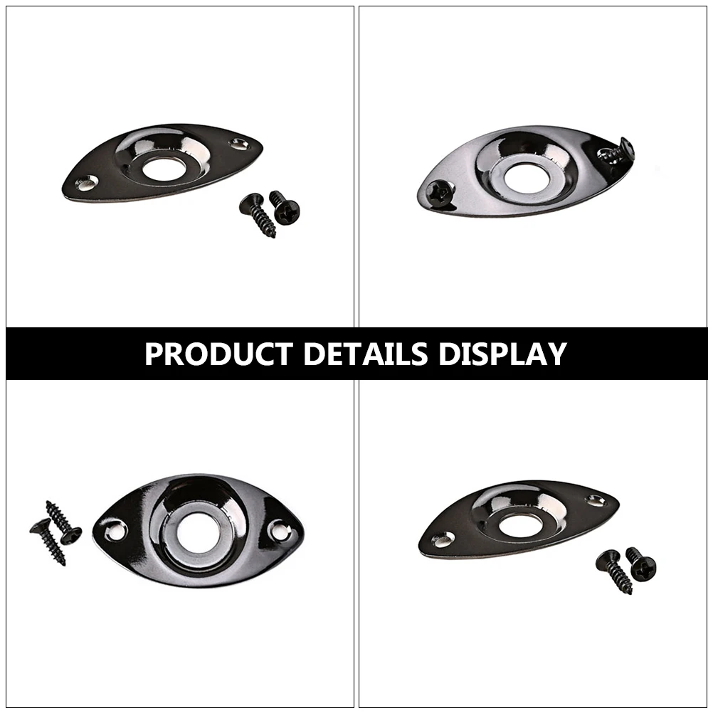 

Black Socket Sheet Electric Guitar Jack Plate Output Plates for Glass Replacement Parts Accessories Metal Pickup