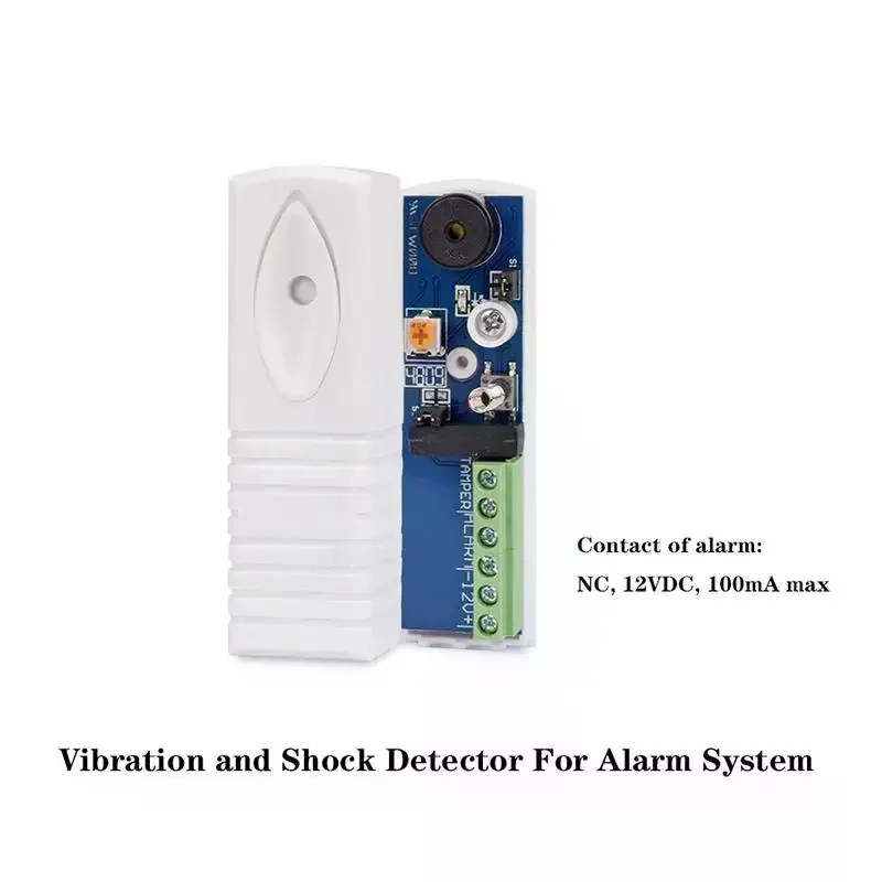 Wired Photoelectric Vibration Alarm Sensor Detector High Sensitivity Fast Response Stable Home Security Alarm System Protection