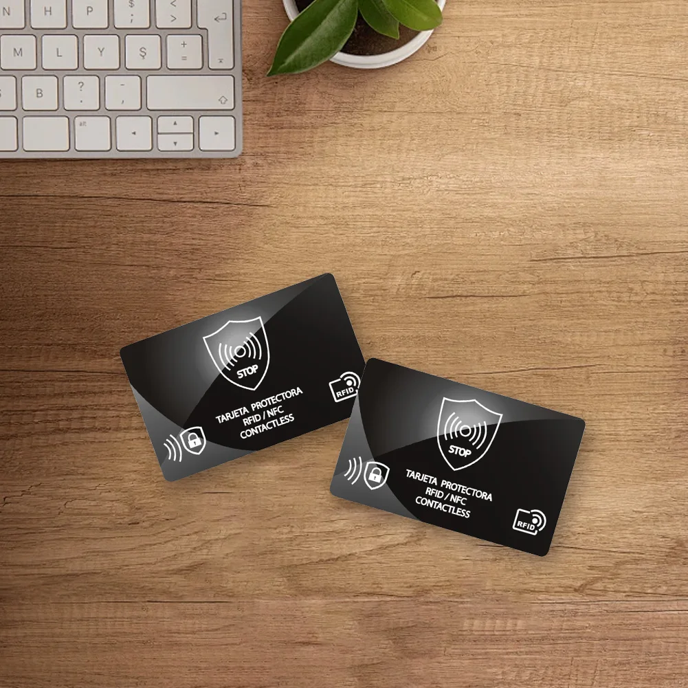 5 pièces RFID blocage carte une carte protège portefeuille entier NFC débito carte de crédit passeport protecteur RFID carte bloqueur