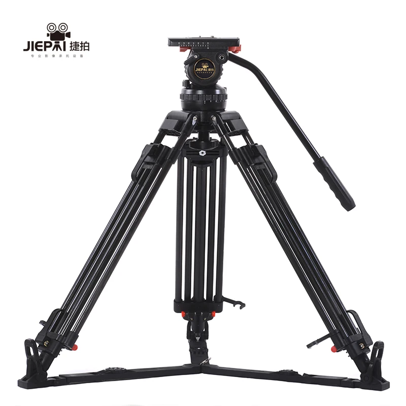 

Jie Pai Jp-v12l Radio, Film Tripod Film And Television Grade Photography Camera Tripod Hydraulic Head 100mm Bowl Mouth