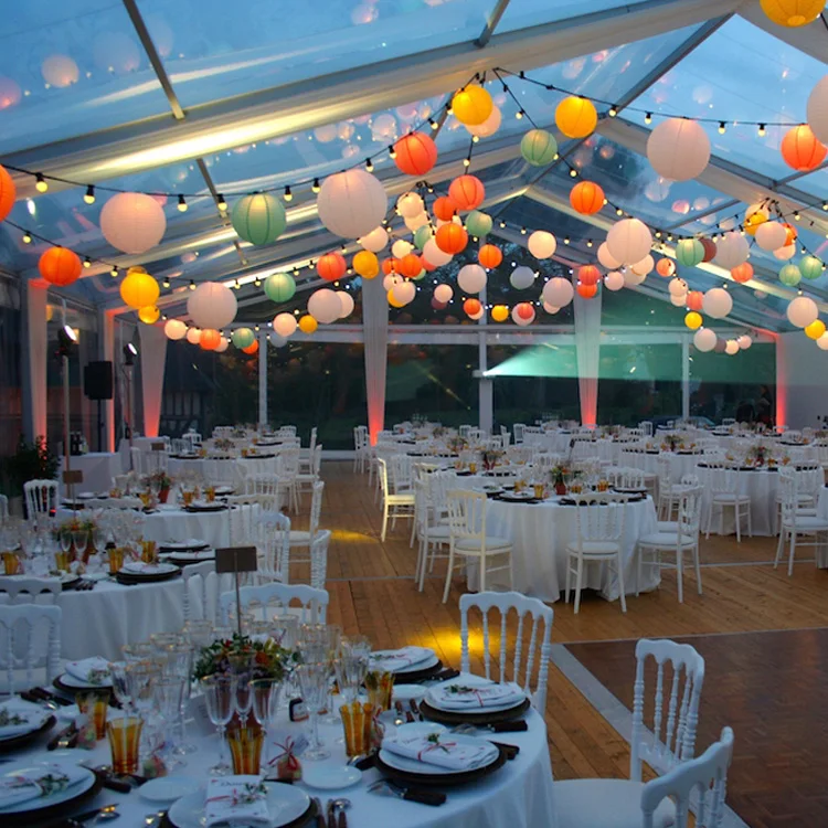 High Quality Waterproof PVC Transparent Top Aluminum Wedding Party Tent