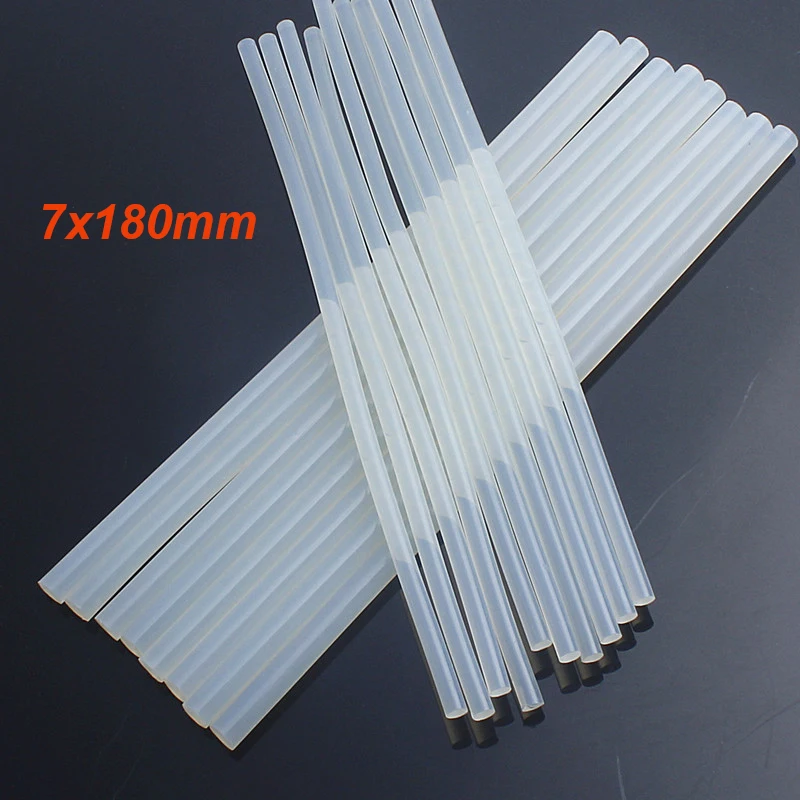 5 PCS Hot Melt Gun Glue Stick 7mm Small Glue Stick Extended 18cm Hot Melt Glue Stick Transparent Color