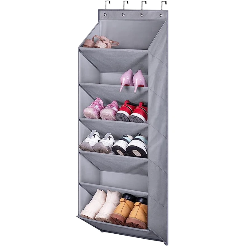 

New Door Shoe Rack With Deep Pockets For 12 Pairs Of Shoe Organizer For Closet And Dorm Narrow Door Shoe Storage