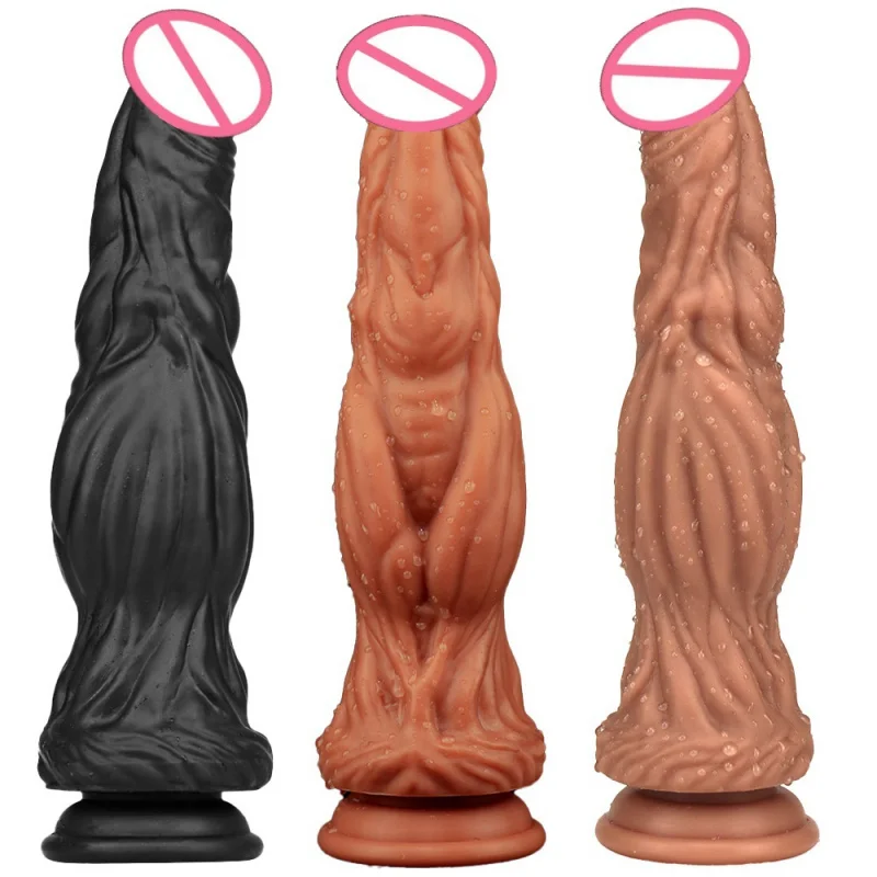 Liquid silicone pagoda simulation from small to large soft flesh artificial penis adult sex toy masturbator stick