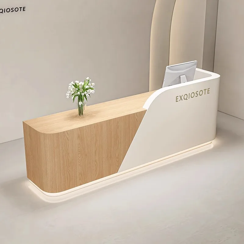 

Painted Paint Reception Counter, Company Reception Desk, Hospital Consultation Counter