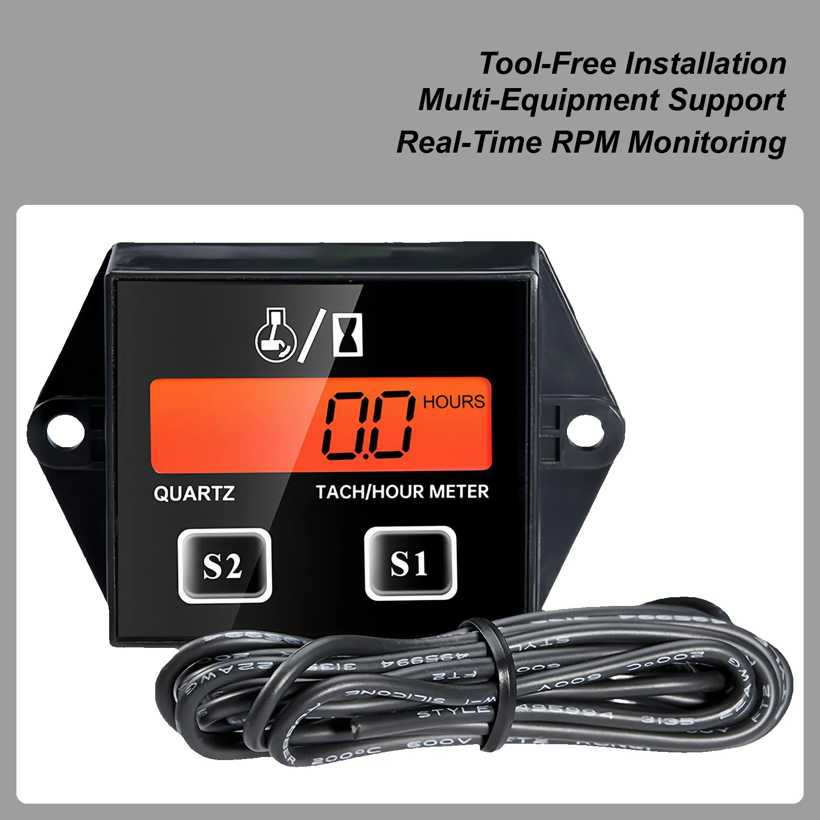 

Inductive Tachometer Real-Time RPM Display Meter Support Tool Engine Digital Tachometer For Friends Men Outdoor Repair