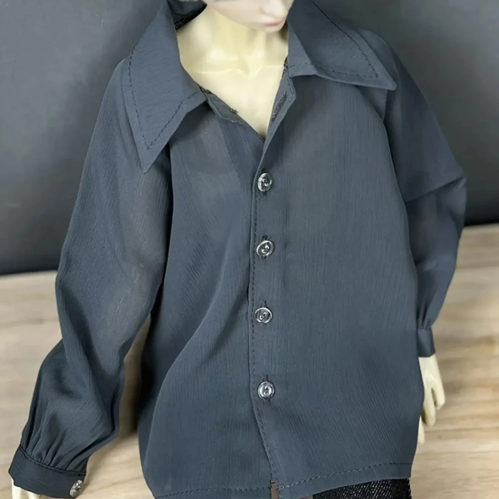 New Doll's Clothes for 45/68/73/75cm Male Bjd Doll Chiffon Long Sleeve Shirt Girl Toys Dress Up 1/4 1/3 Doll Accessories,No Doll