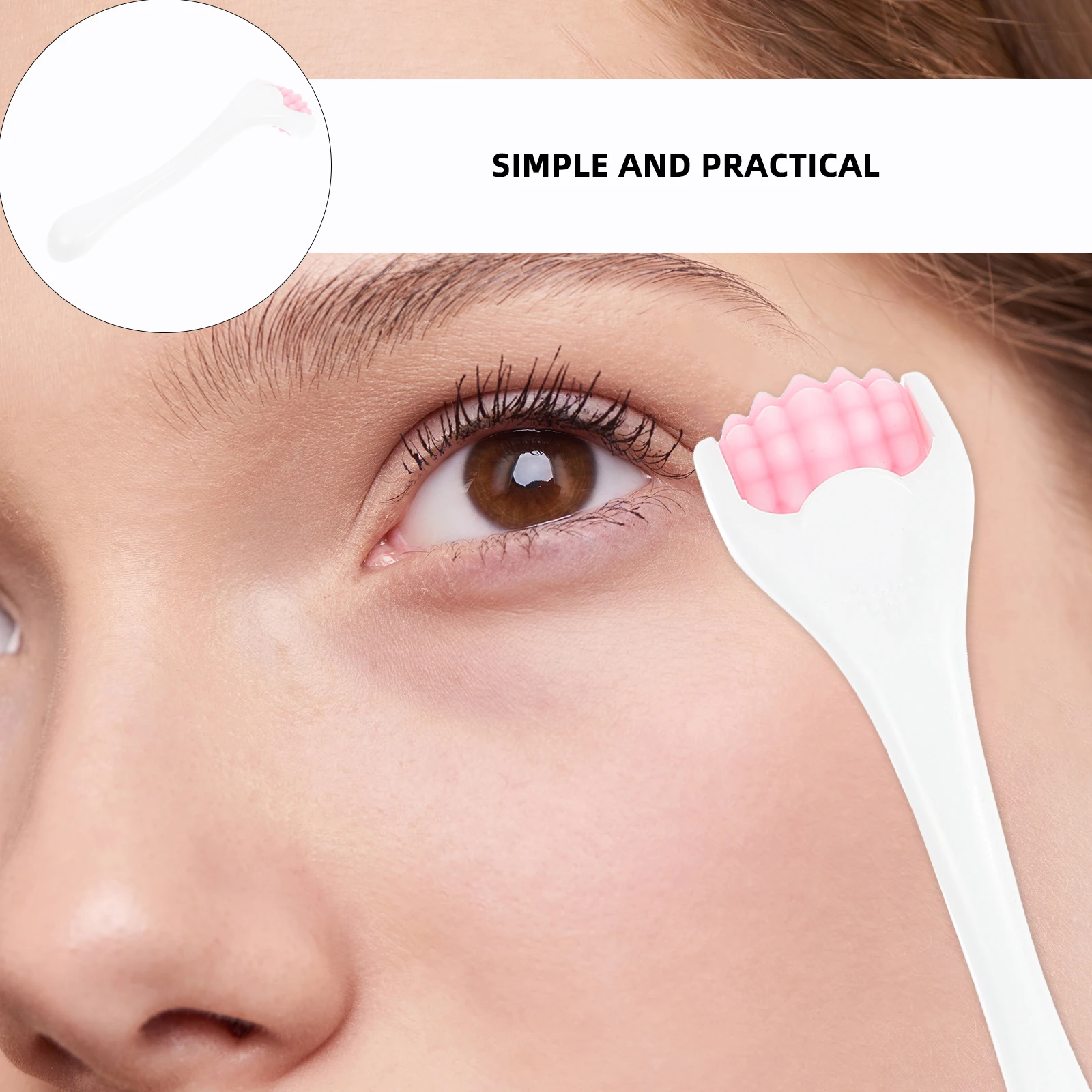 

Anti-Aging Massager Portable Silicone Face Roller Eye Cream Massage Tool Wrinkle Removal Eyes Black Bags Reducer Facial