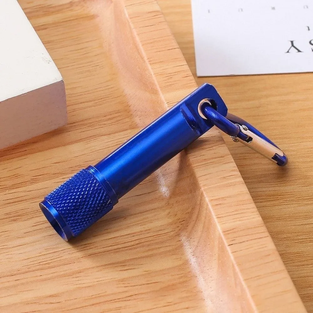 Super Bright Mini Torch Aluminum Body with Carabiner Keychain Pendant Light Battery Powered LED Flashlight Keychain Camping Use