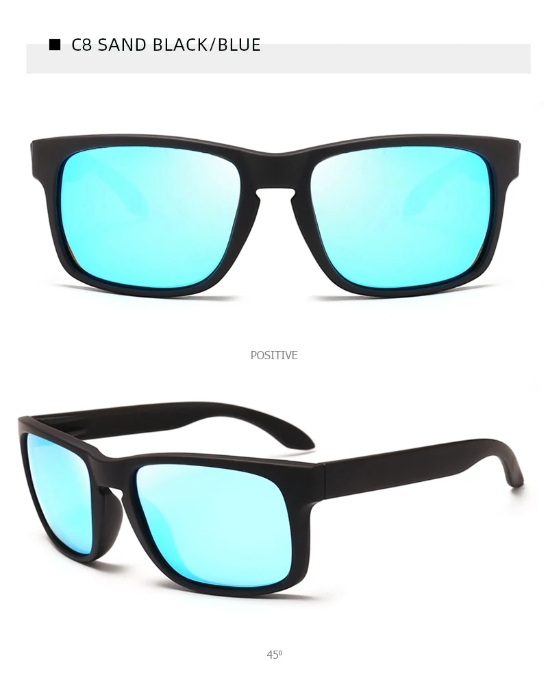 Klassische Fashion Square Polarisierte Sonnenbrille Männer Vintage Kunststoff Männliche Sonnenbrille Frauen Stilvolle Schwarz Outdoor Sport Shades UV400 – Detail 12