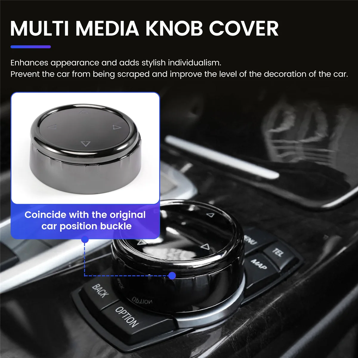 Für IDrive Auto Multimedia-Taste Abdeckung Trim Knopf Aufkleber für-BMW F10 F18 F07 F20 F21 F06 F12 F30 F01 F02 F25 F26