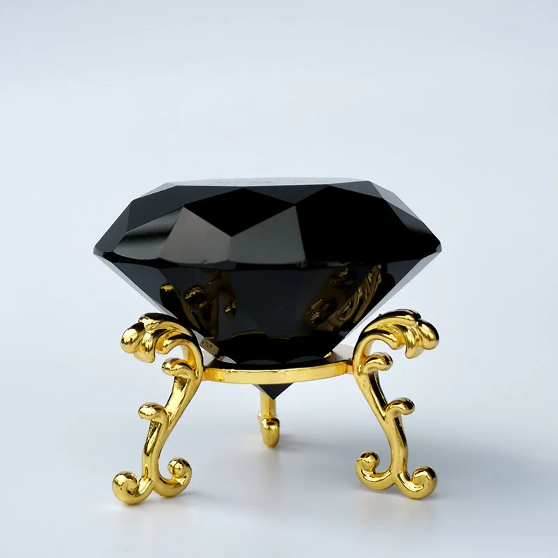 Crystal Faceted Diamond Paperweight Glass Rhinestone Figurine Home Wedding Decoration Ornaments Feng Shui Romantic Proposal