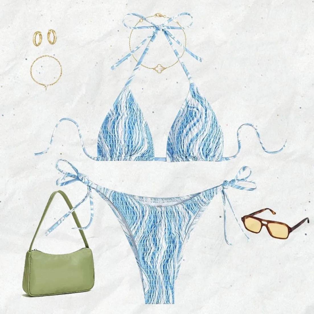 Costumi da bagno da donna 2024 Bikini da donna Tinta unita Costumi da bagno stampati Backless Sexy Tankini Costume da bagno primavera calda in due pezzi M-XL