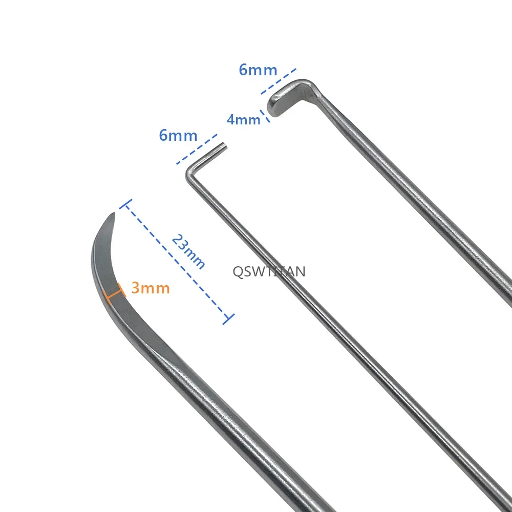 Imagem -03 - Dual Channel Nerve Raiz Strippers Faca Retrator Nerve Stripper Instrumento Pet Ortopédico Aço Inoxidável