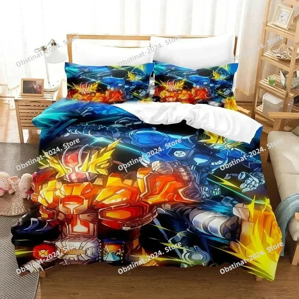 Anime Kamen Rider Zero-One Bedding Set Duvet Cover Bed Set Quilt Cover Pillowcase Comforter king Queen Size Boys Adult Bedding