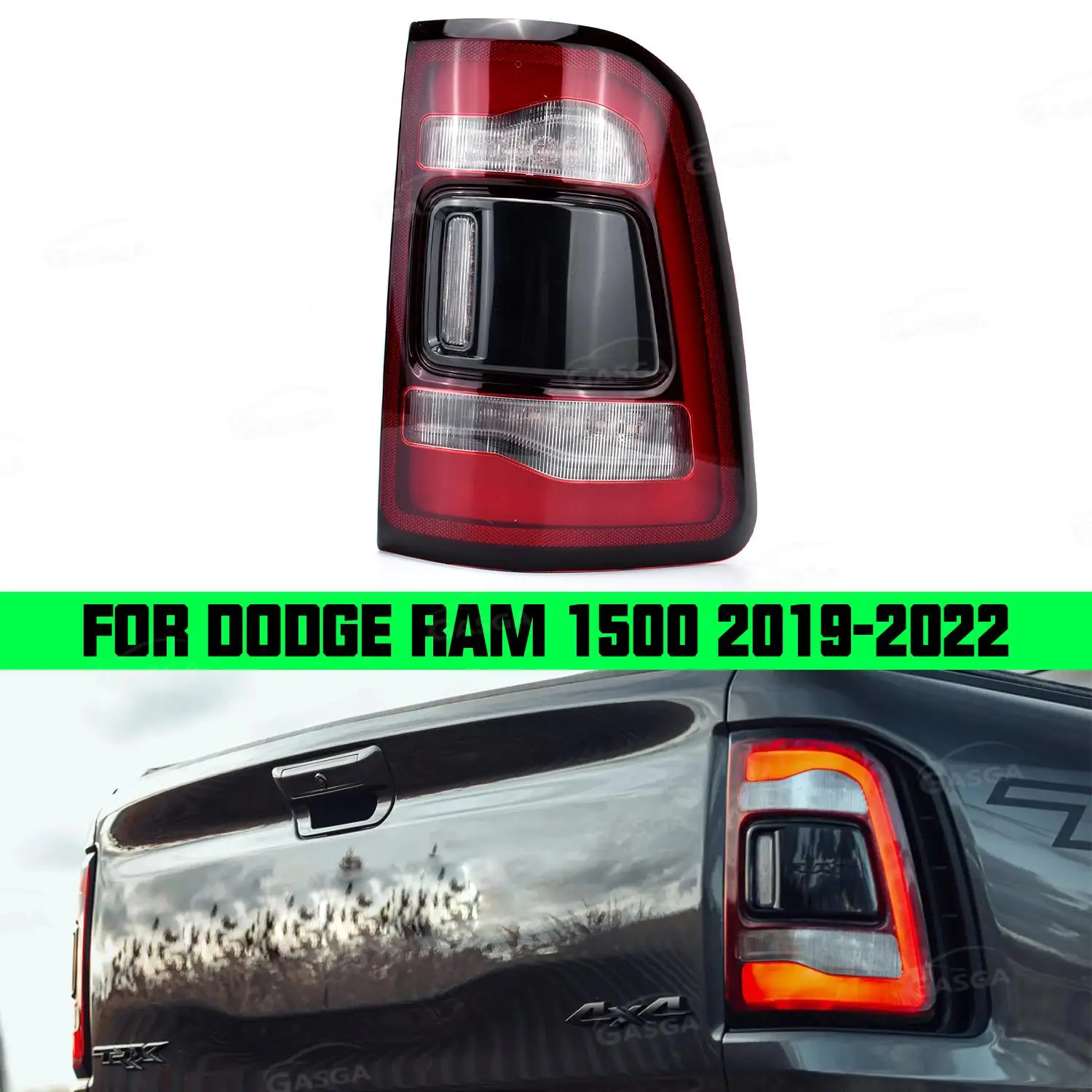 Achterlichten Voor Dodge Ram 1500 2019-2022 Led-achterlicht Zonder Dodehoekspot Richtingaanwijzer Rijden Rem Reverse lamp