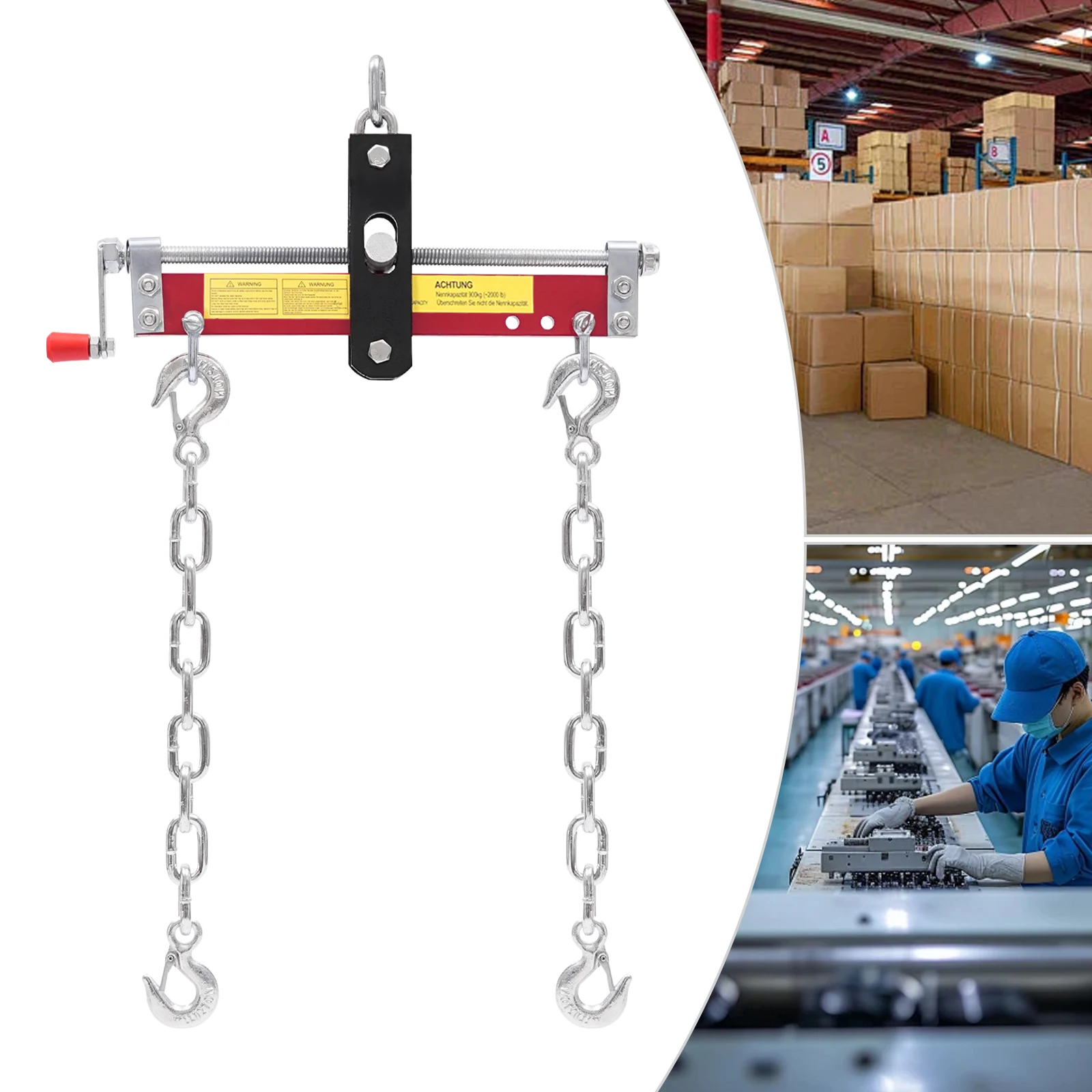 

Выравниватель нагрузки двигателя 2000 фунтов, регулируемый цепной подъемник, аксессуар для ремонта двигателя гаражной мастерской