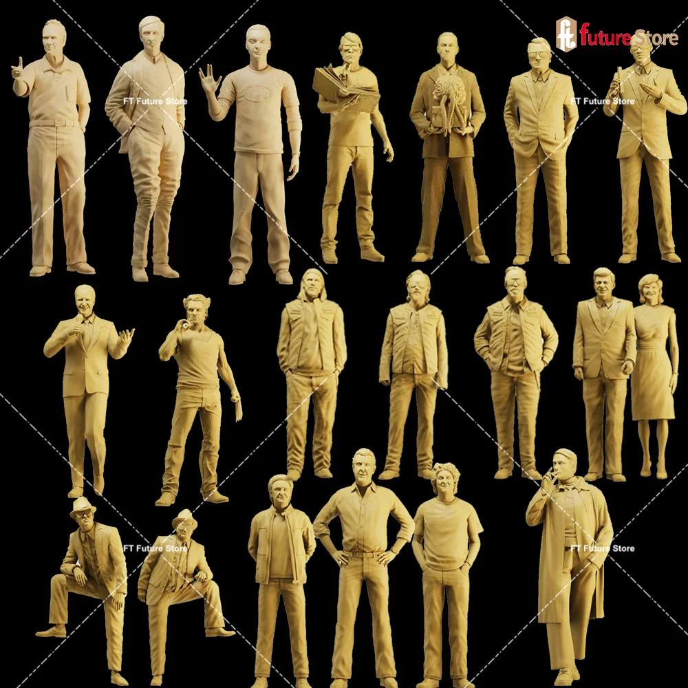 3D Print Miniatures 1/64 1/43 1/35 Male Figure Diorama Creative Mini Doll Scene Props Figurine Model Crafts Decor For Cars Toys