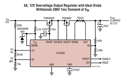 LTC4364CDE-1 LTC4364IDE-1 LTC4364HDE-1 LTC4364CDE-2 LTC4364IDE-2 LTC4364HDE-2 LTC4364 - سدادة زيادة مع صمام ثنائي مثالي