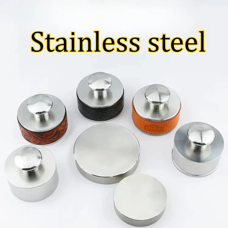 Stainless Steel Leather Pressing/Prevent Displacement Stainless Steel Weighting Block Press Paper Leather DIY Auxiliary Tools