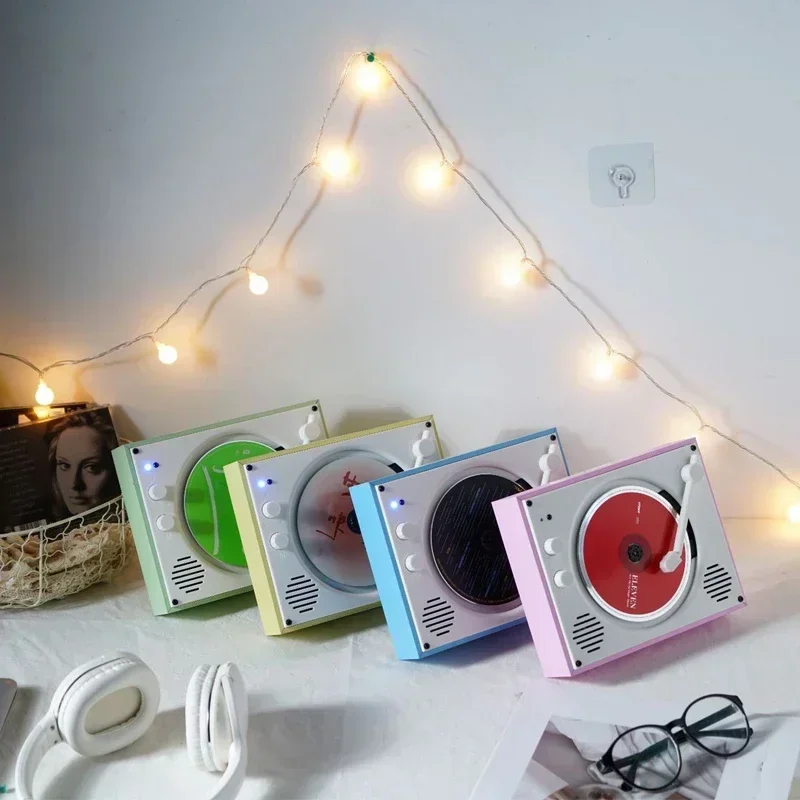 레트로 블루투스 스피커 홈 빈티지 품질 CD 플레이어, 오디오 음악 플레이어 앨범, 산전 교육 기계 장식 선물, 신제품