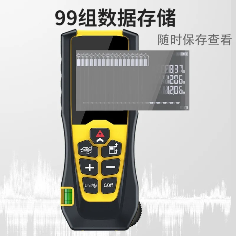 High-precision electronic measuring ruler measuring room instrument 3-in-1 handheld red laser blue light rangefinder