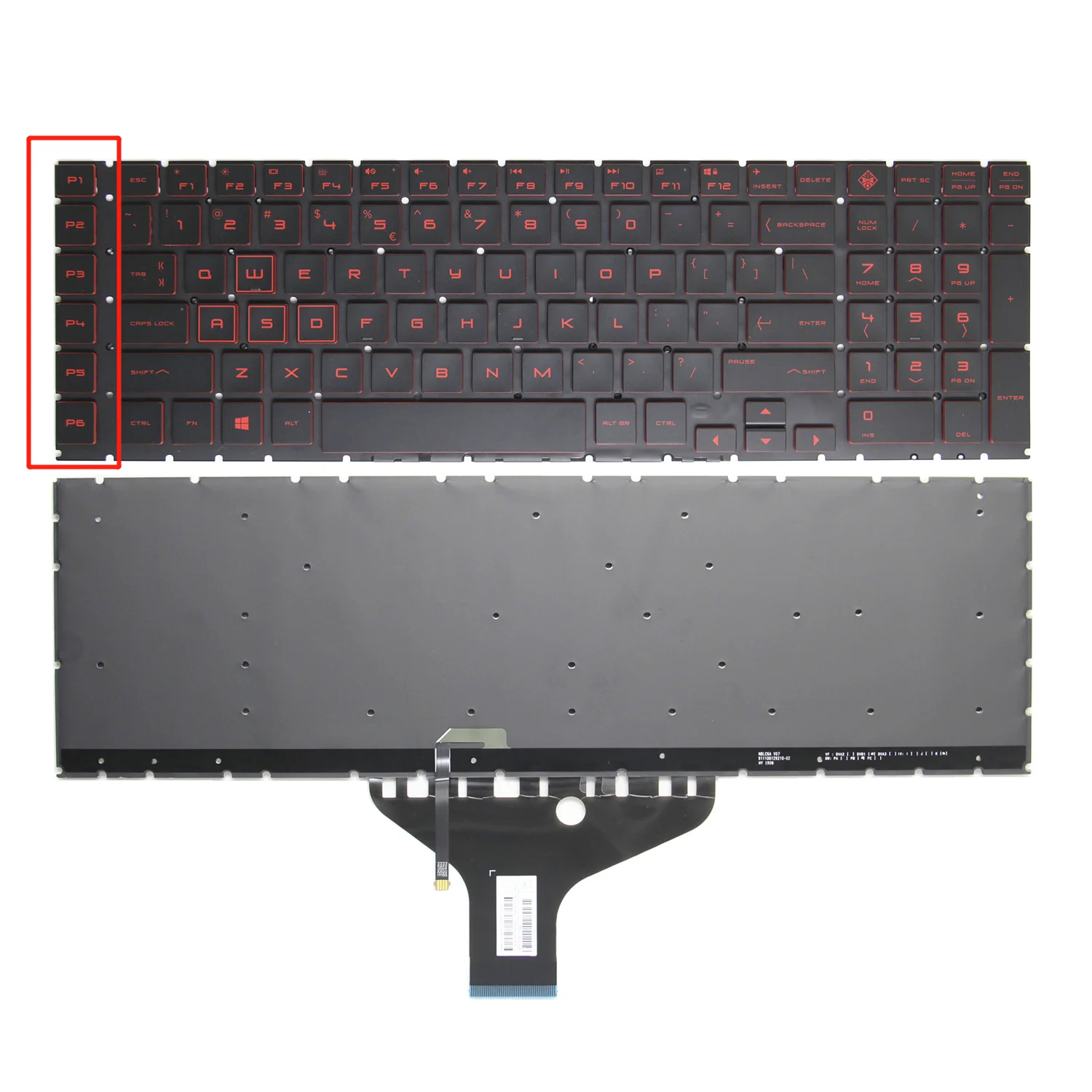 New US  Russian Keyboard For HP OMEN 17CB 17-CB 17-cb1000 17-cb0000 17t-cb000 With RBG Red Backlit English  RU