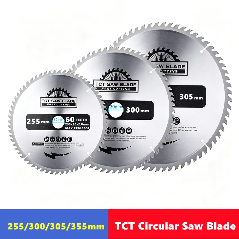 255/300/305/355mm TCT Saw Blade Woodworking Circular Saw Blade, Used for Cutting Wood, PVC, Plastic Saw Blade Cutting Tool