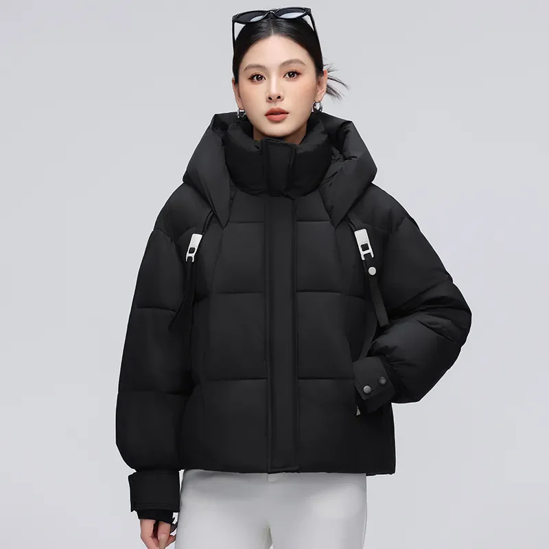 Fashion Loose Bread Coat Hooded Thicke Warm Parker Coat Cotton Coat 2024 Winter New Down Cotton-Padded Coat Women Short Overcoat