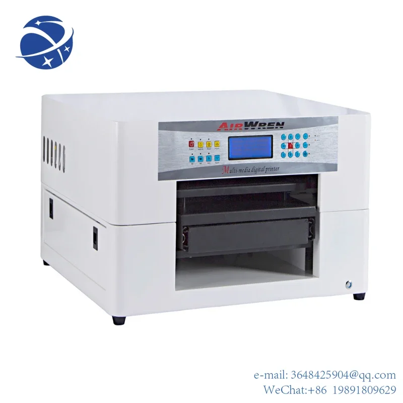 

YYHC Size DTG Direct to Garment T-shirt Printer with Light and Dark Color Clothes for Small Home Business with Free RIP Software