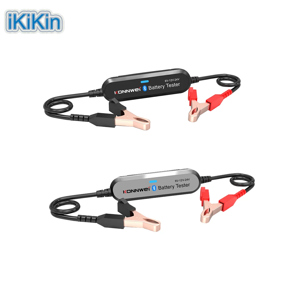 

KONNWEI BK200 Автоматический тестер аккумулятора, высокая точность 12 В/24 В/6 В для Bluetooth Connect 100-2000 CCA, диагностический инструмент для автомобилей