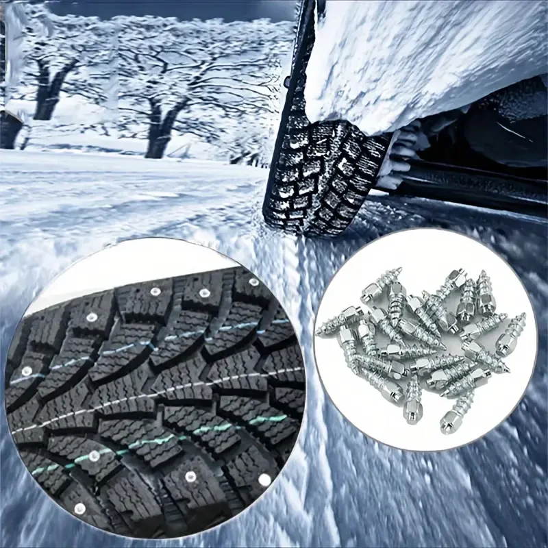 100-20pcs Car Tire Studs Anti-Slip Screws Nails Auto Motorcycle Bike Truck Off-road Tyre Anti-ice Spikes Snow Shoes Sole Cleats