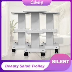 1PCS White Mobile Hairdressing Trolley Hair Salon Cart Beauty Machine Trolley