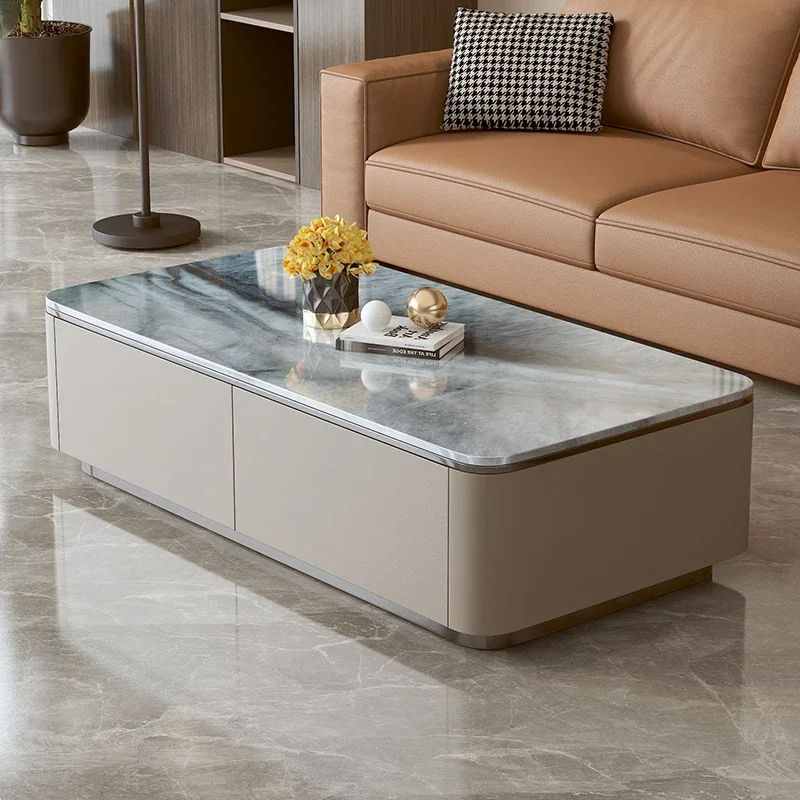 

Italy Luxury Storage Coffee Table Modern Designer Drawer Space Saving Coffee Table Home Wood Mesa Centro Salon Furniture