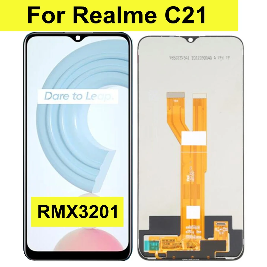 

6,5 "IPS для OPPO Realme C21 RMX3201 LCD дисплей кодирующий преобразователь сенсорного экрана в сборе Замена для Realme C21 LCD