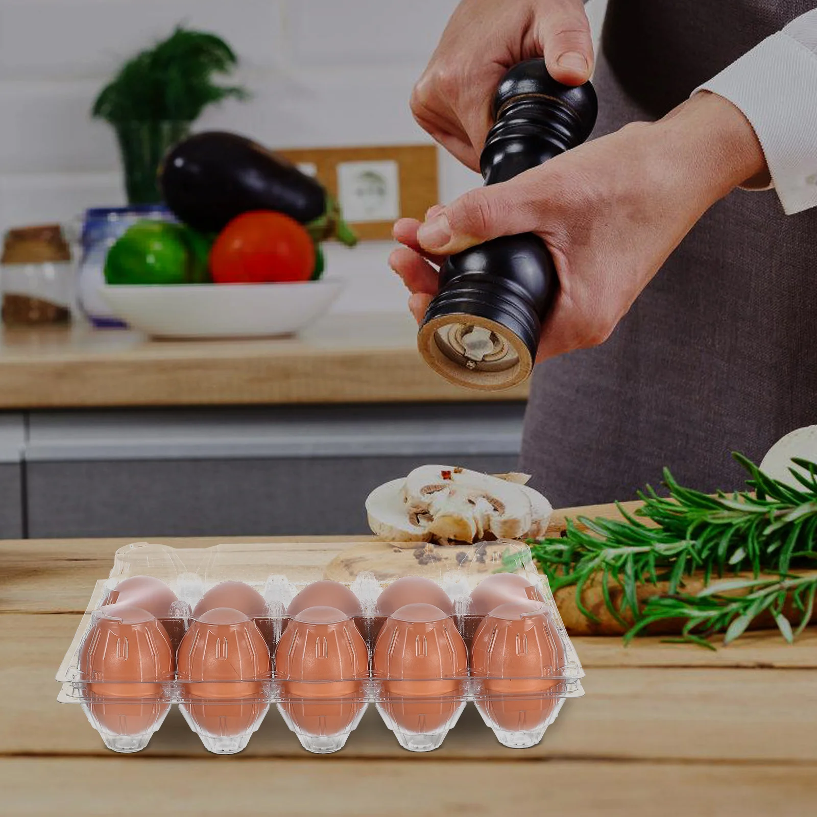 

6 Pcs Egg Tray Chicken Holder Container for Refrigerator Boxes Carton Trays Cartons Plastic Storage