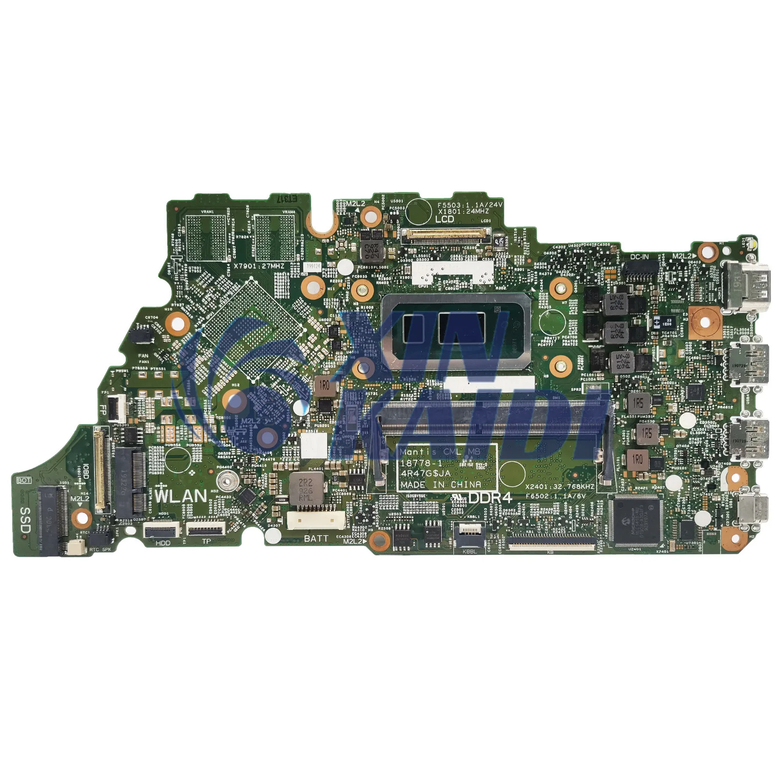 Motherboard Laptop untuk DELL Inspiron 5490 18778-1 00V7R1 01M6H4 0355T5 Notebook Mainboard I3 I5 I7 10th Gen CPU 4G 8G RAM